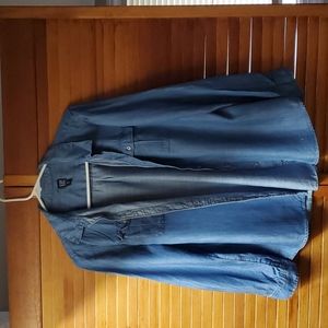 Gap Denim Button Down, XXL, blue